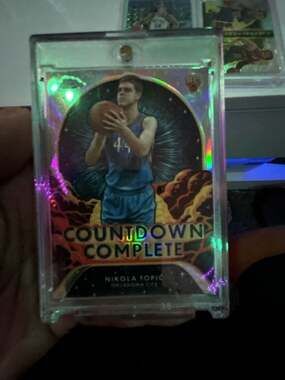 2024-25 Topps Chrome Basketball Nikola Topic Countdown Complete Rookie Card